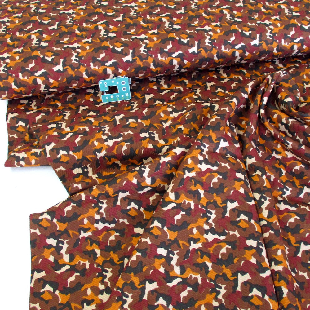 Army Camouflage - Cotton Canvas - Autumn Browns