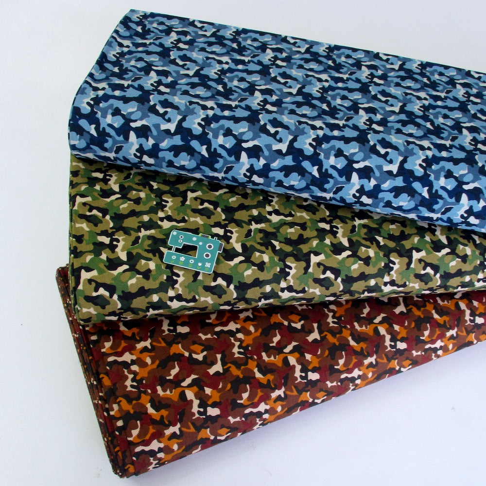 Army Camouflage - Cotton Canvas - Autumn Browns