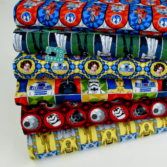 Remnant of Classic Star Wars Stained Glass Empire - Premium Woven Fabric - Red (28cm)