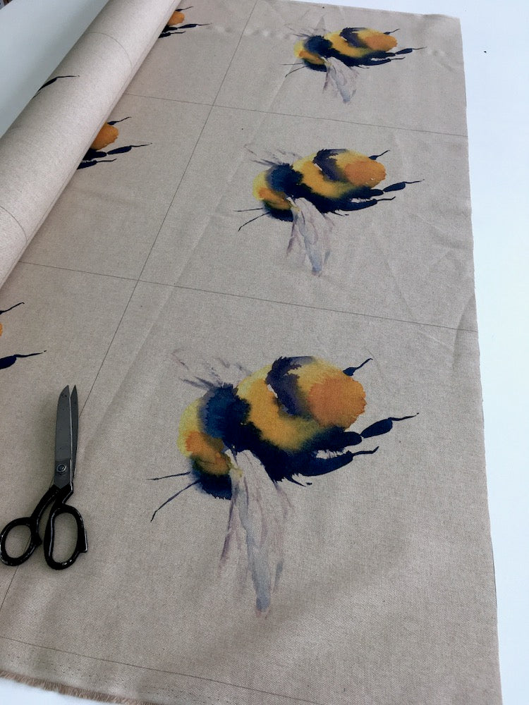 Bumblebees Cushion Panel Project Kit - Frumble Fabrics