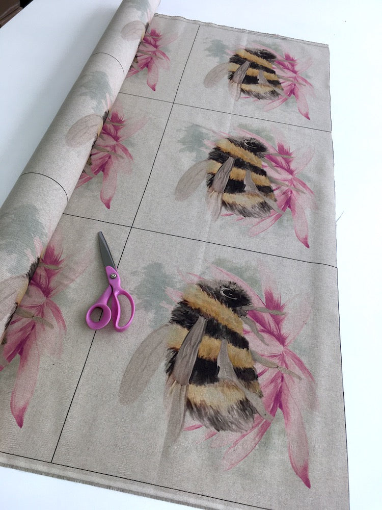 Floral Bee Cushion Panel Project Kit - Frumble Fabrics