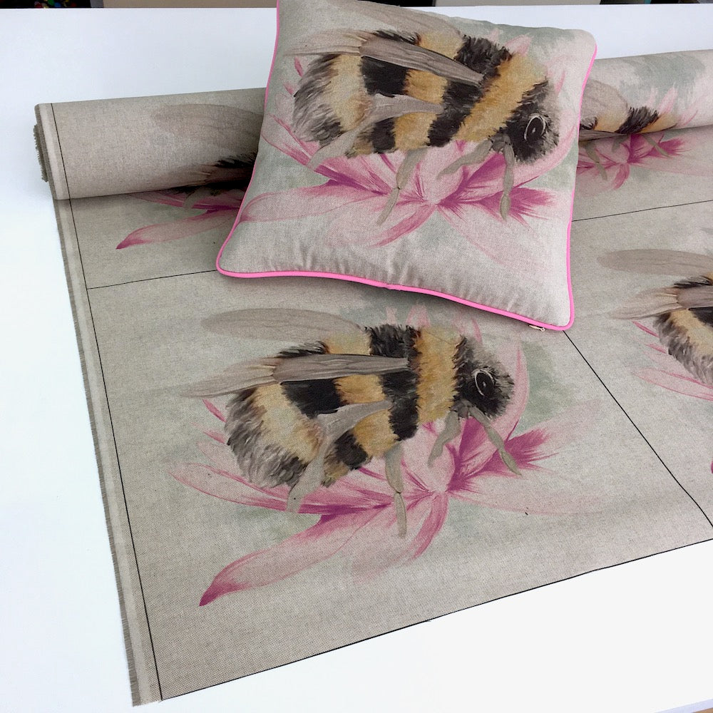 Floral Bee Cushion Panel Project Kit - Frumble Fabrics