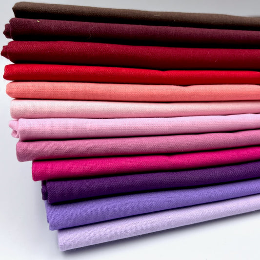 Kushion Cotton Solids Mid Weight Fabric - Burgundy Red