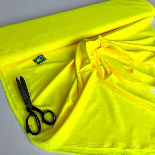 Flo Yellow WindWeave Power  - Deadstock Designer Fabric - (minor marks) Clearance