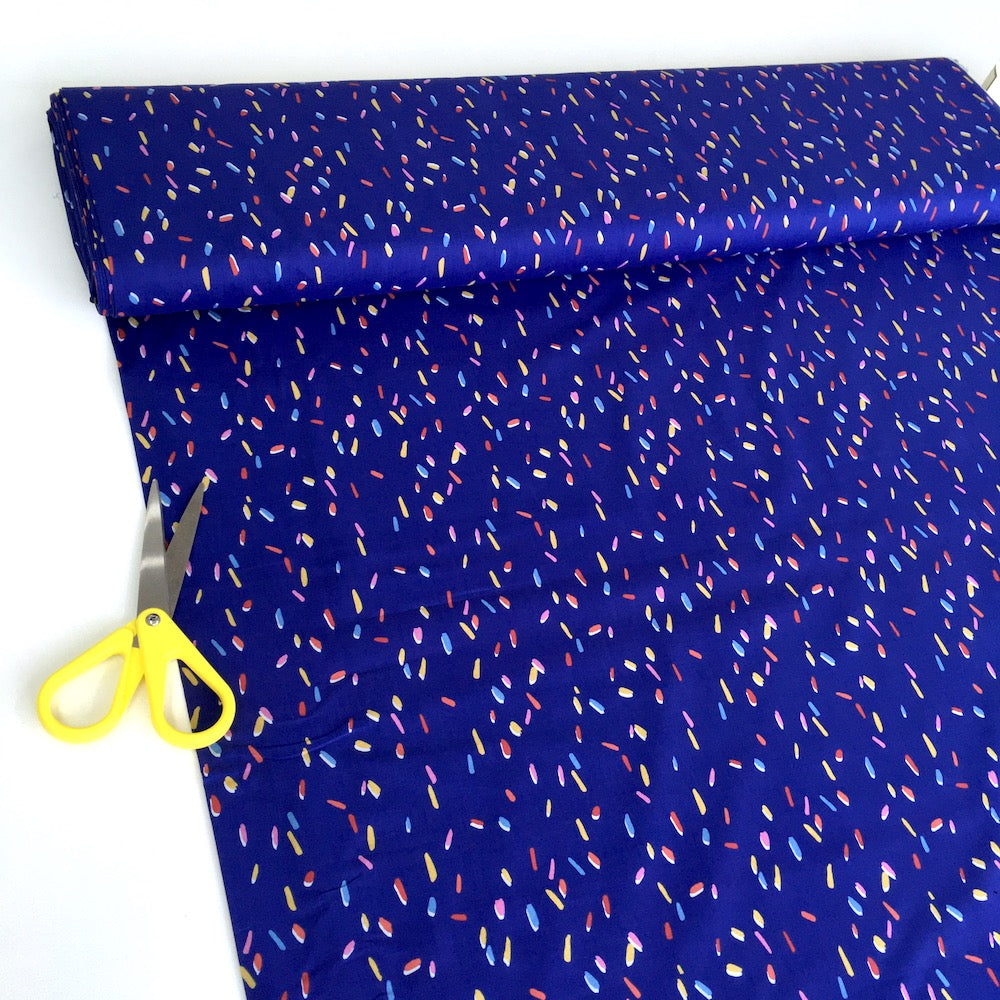 Pastel Cascade Cotton Lawn Fabric Marine - Frumble Fabrics