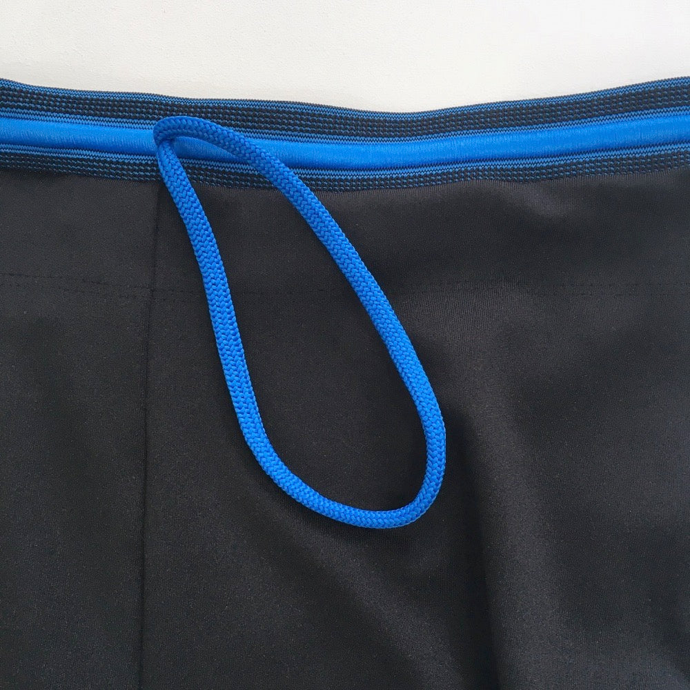 Elastic Sport Waistband with Integrated Cord in Blue - Frumble Fabrics