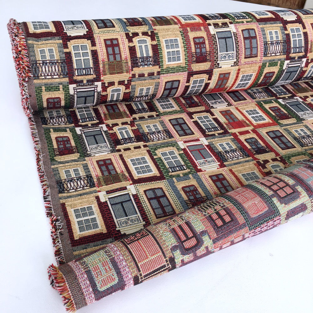 Windows of Porto New World Tapestry Canvas Fabric - Frumble Fabrics