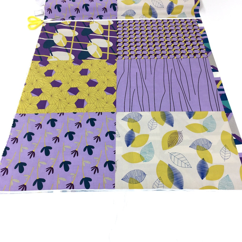 Contemporary Garden Panel - Cotton Poplin - Lilac