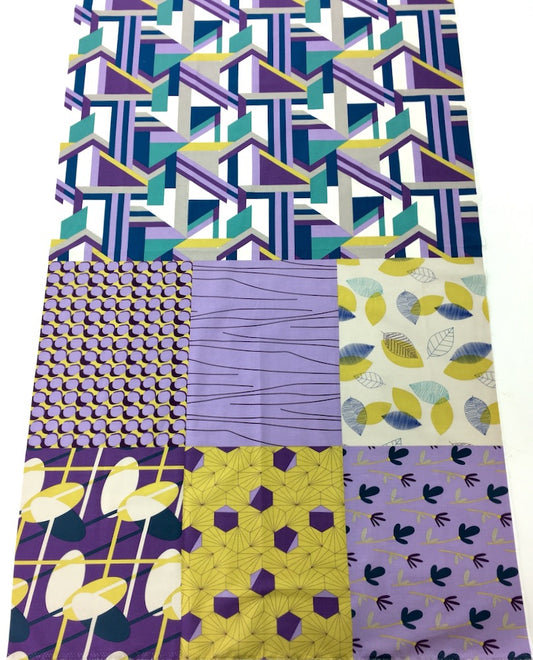 Contemporary Garden Panel - Cotton Poplin - Lilac