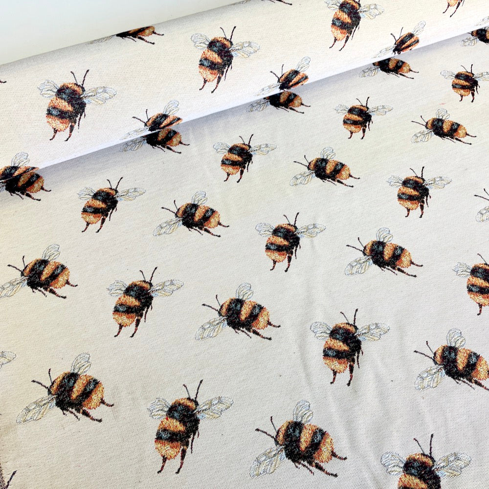 Bumble Bee Allover - New World Tapestry Canvas Fabric