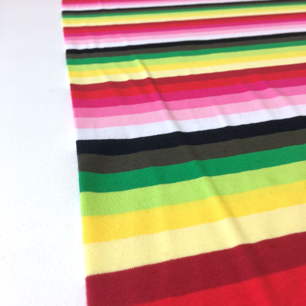 Garden Rainbow Stripe Yarn Dyed Jersey - Frumble Fabrics