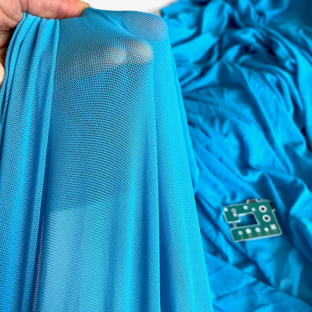 Light Power Mesh Net Turquoise 4 way stretch PER METRE