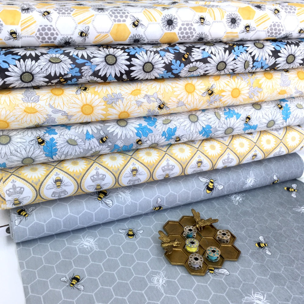 Michael Miller - Queen Bee by Diane Kappa - Feed The Bees Yellow