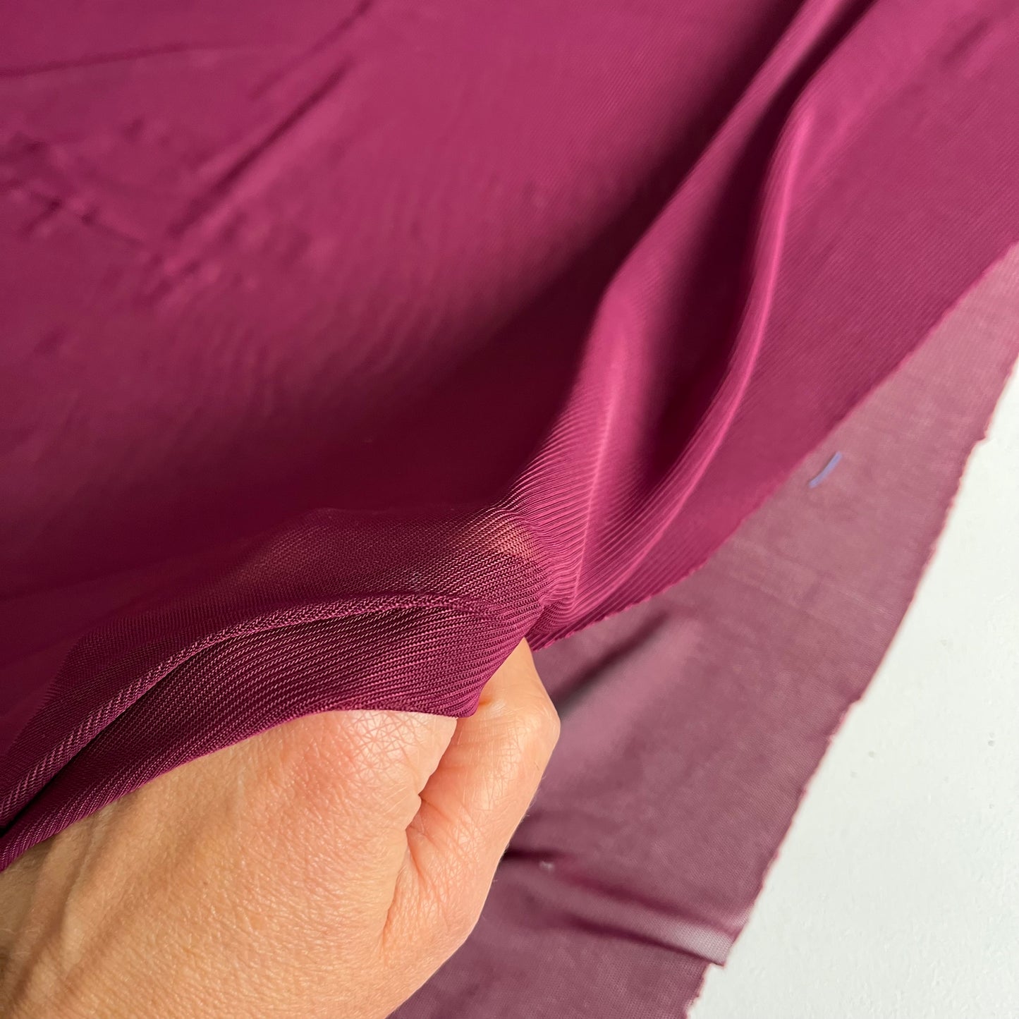 Light Power Mesh Net - Deadstock Designer Fabric -  Burgundy