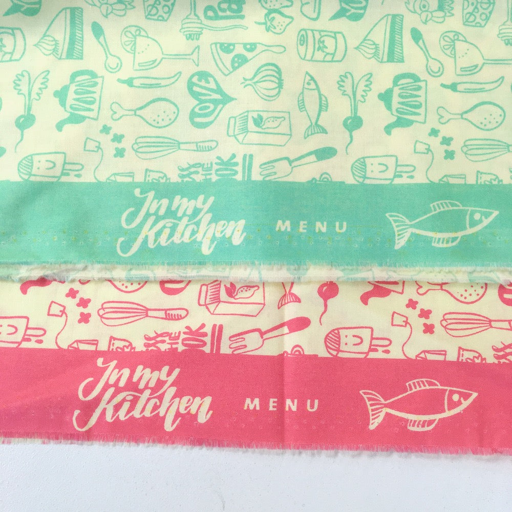 Kitsch Kitchen - Hamburger Liebe Organic Cotton Poplin - Mint Green