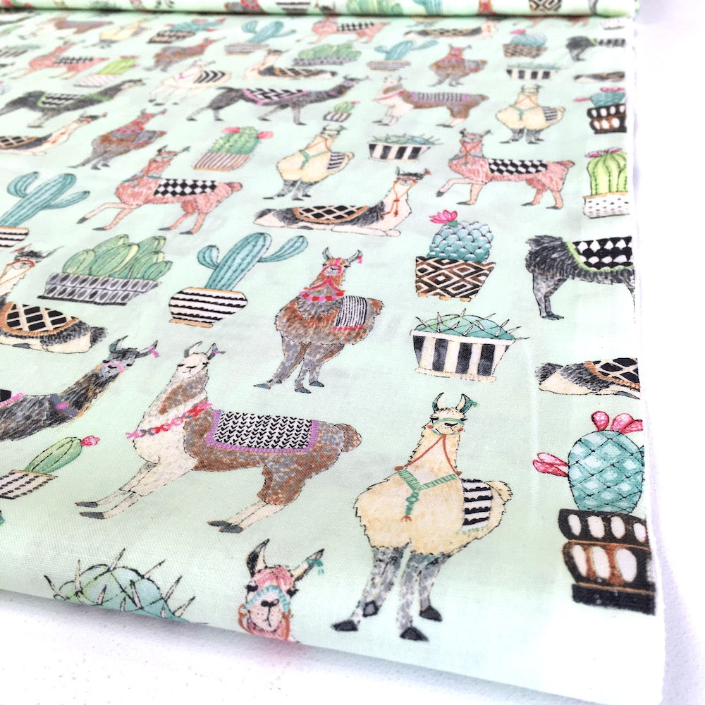 Michael Miller - Lovely Llamas - Mint