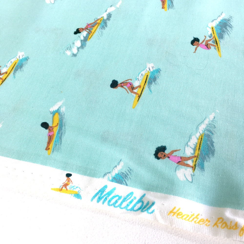 Windham Fabrics - Malibu Small Surfers - Aqua