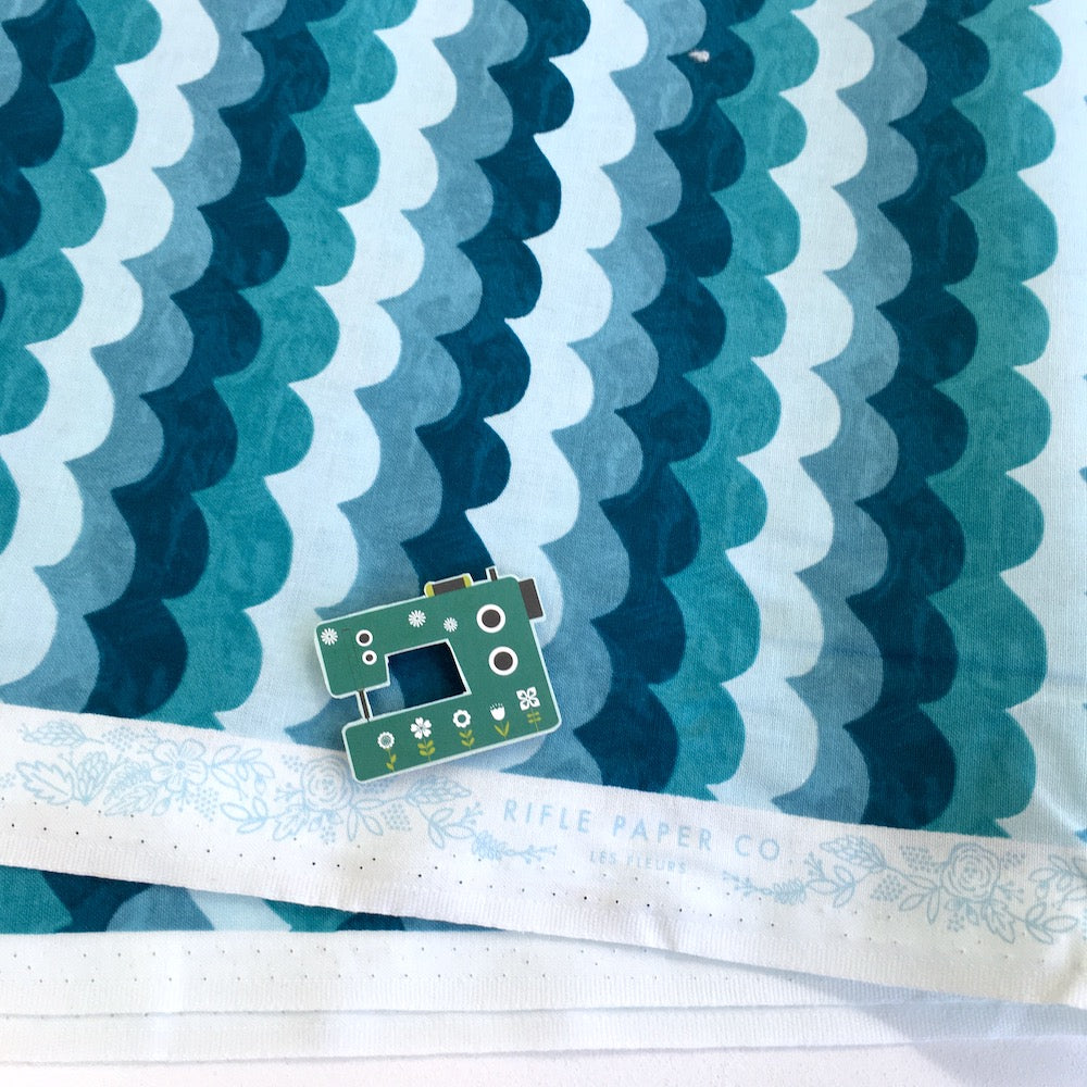 Cotton and Steel - Rifle Paper Co - Amalfi Waves Turquoise