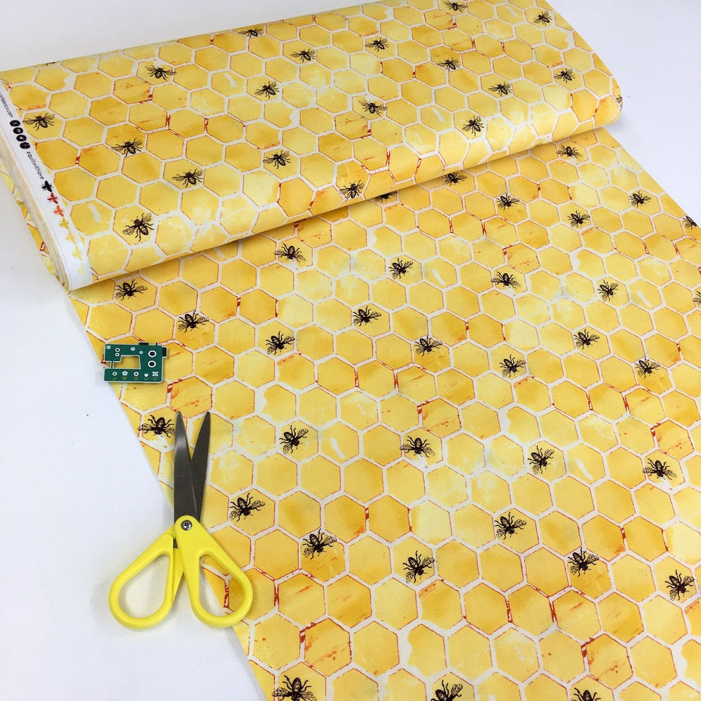 Cotton and Steel - Pollinator - Bumblehoney Aqua