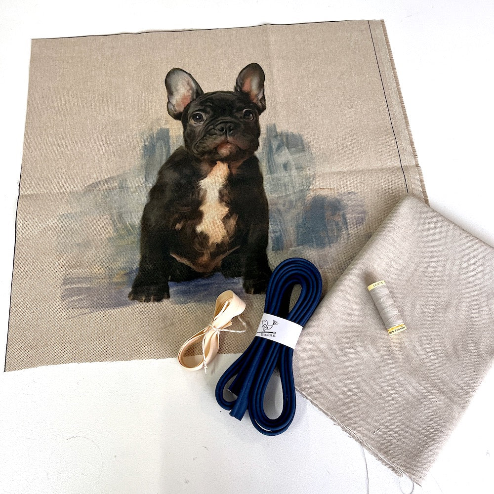 Frenchie Cushion Panel Project Piped Kit (zip+envelope) Navy
