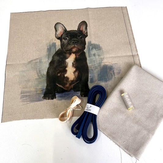 Frenchie Cushion Panel Project Piped Kit (zip+envelope) Navy