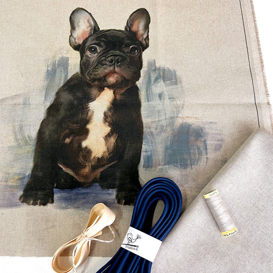 Frenchie Cushion Panel Project Piped Kit (zip+envelope) Navy
