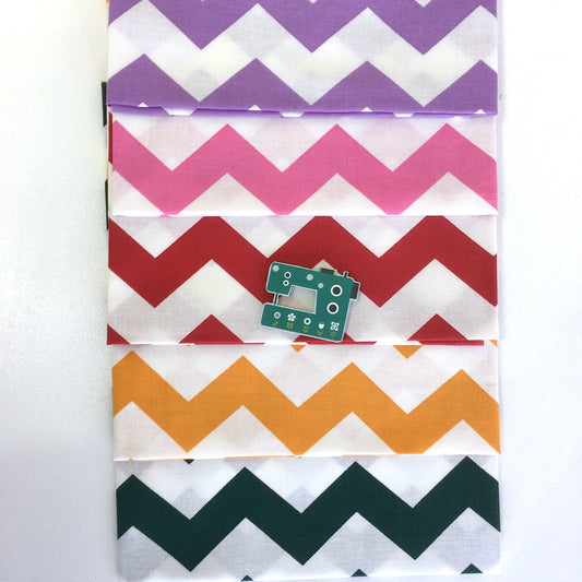 Frumble Fabrics - x5 Chevron Colours - FQ Bundle