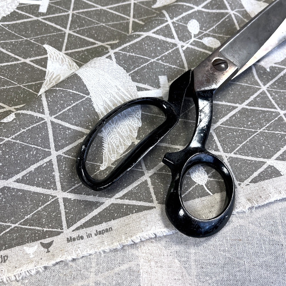 Cotton/Linen Canvas Hummingbird Chickens Coop Grey