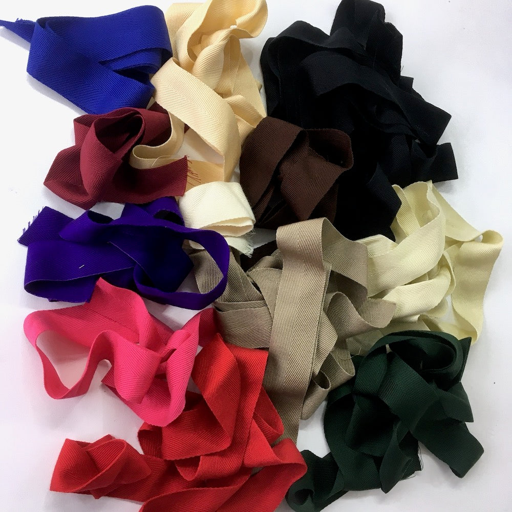 38mm Acrylic Webbing Remnant Pack Various Colours and Lengths 250g (approx 20m)