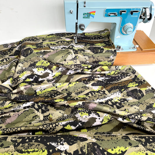 Camouflage Mountains  - GOTS Organic Soft Sweat - Green