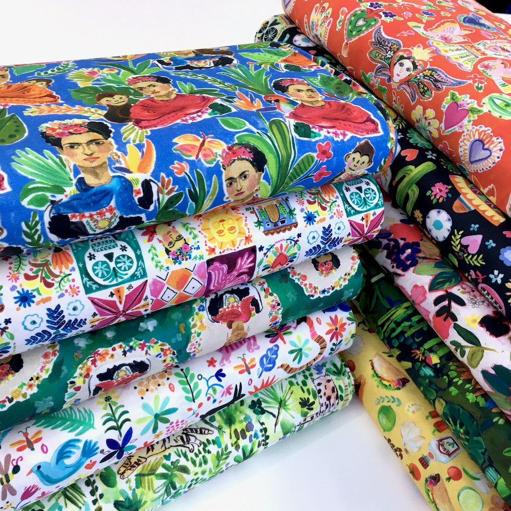 Viva Mexico Viva La Vida Frida Kahlo Multi - Frumble Fabrics