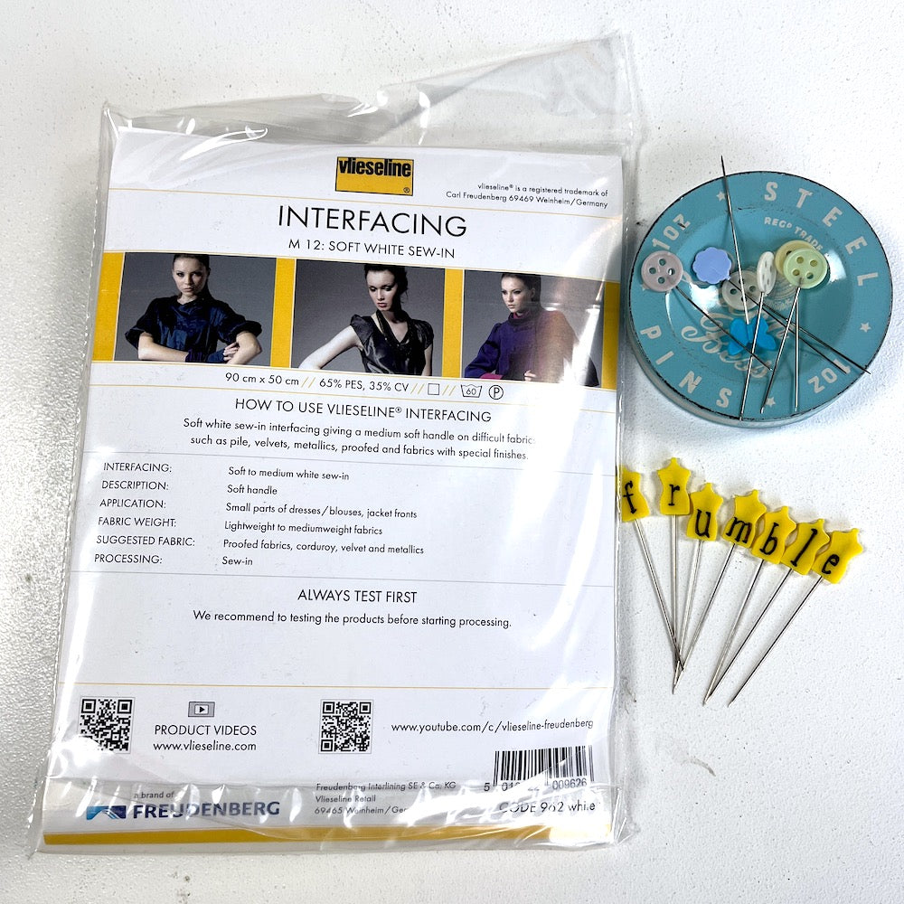 Vlieseline M12 Soft White Sew-In Interfacing (90cm x 50cm)