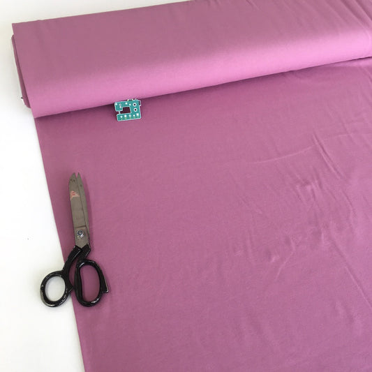 Organic Jersey Solids - GOTS Cotton Knit - Light Aubergine