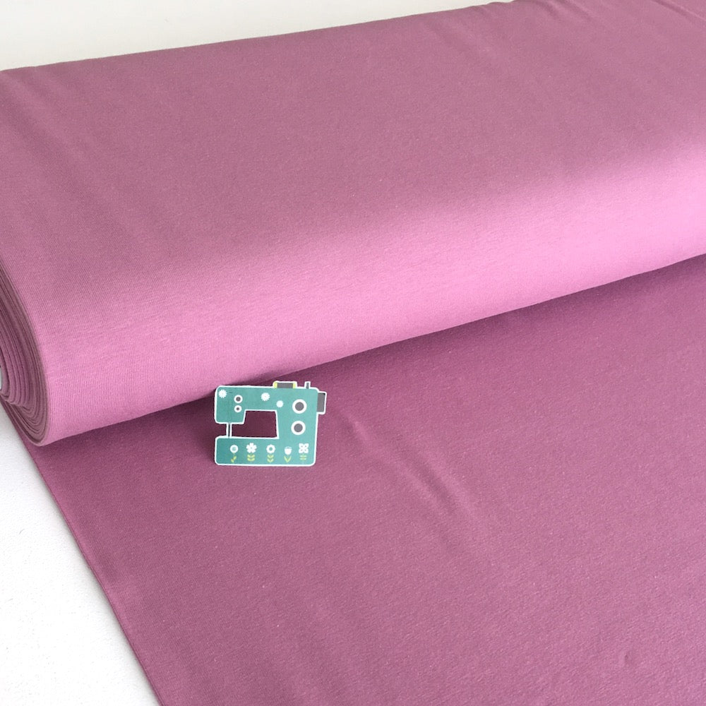 Organic Jersey Solids - GOTS Cotton Knit - Light Aubergine