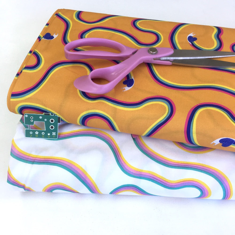 Robert Kaufman - Escargot For It - Rainbow Snail Tangerine