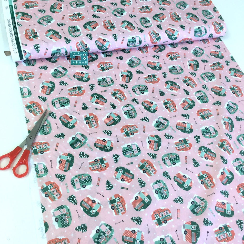 Paintbrush Studio - GOTS Home For Christmas - Campers Pink