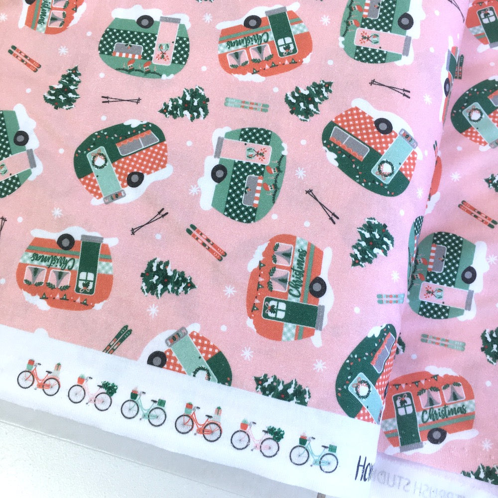 Paintbrush Studio - GOTS Home For Christmas - Campers Pink