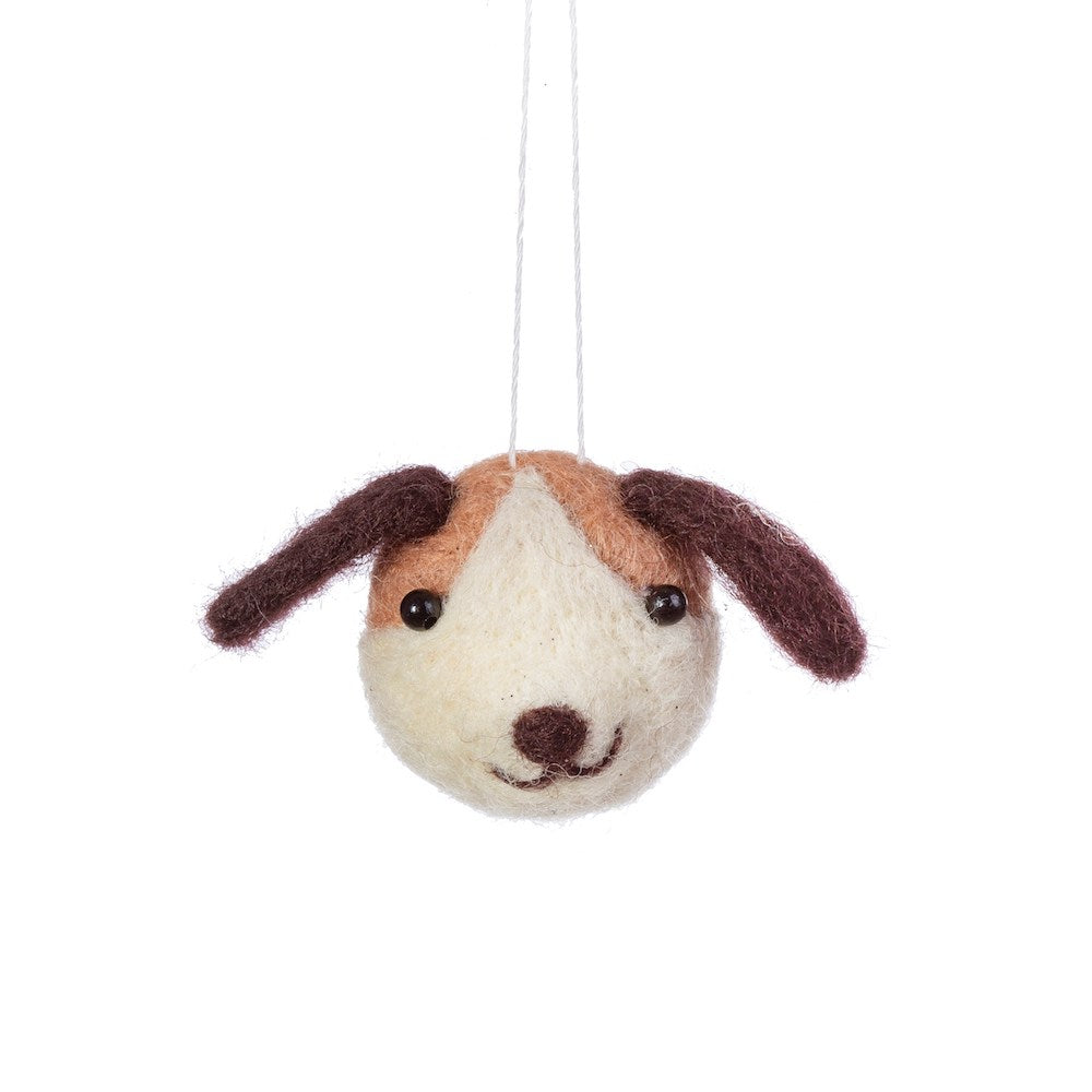Cute Dog Head Felt Decoration