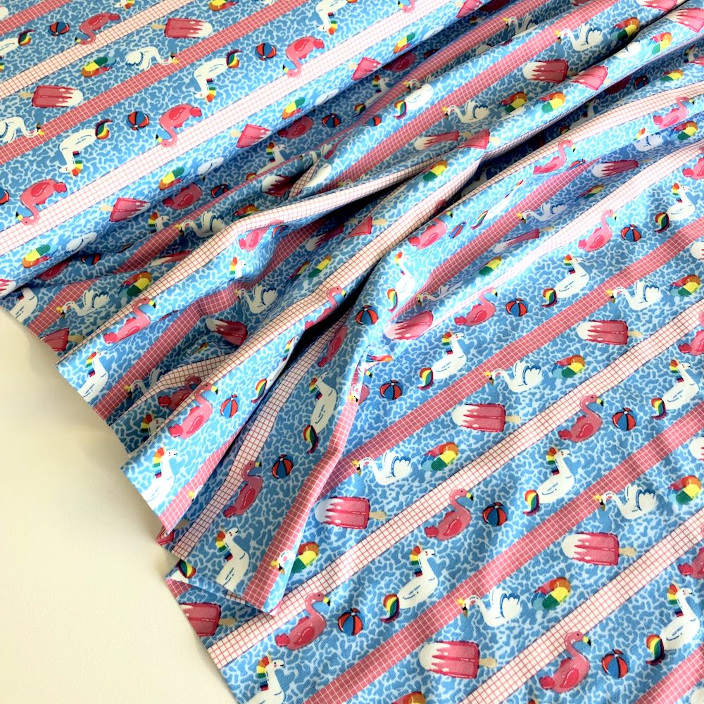 Pool Party Swimming Lanes Aqua Jersey Print - Frumble Fabrics
