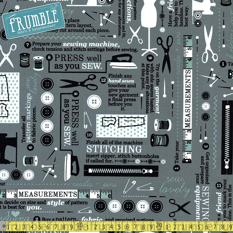 SLICKER Sewing Studio 2 Haberdashery Silver - Frumble Fabrics