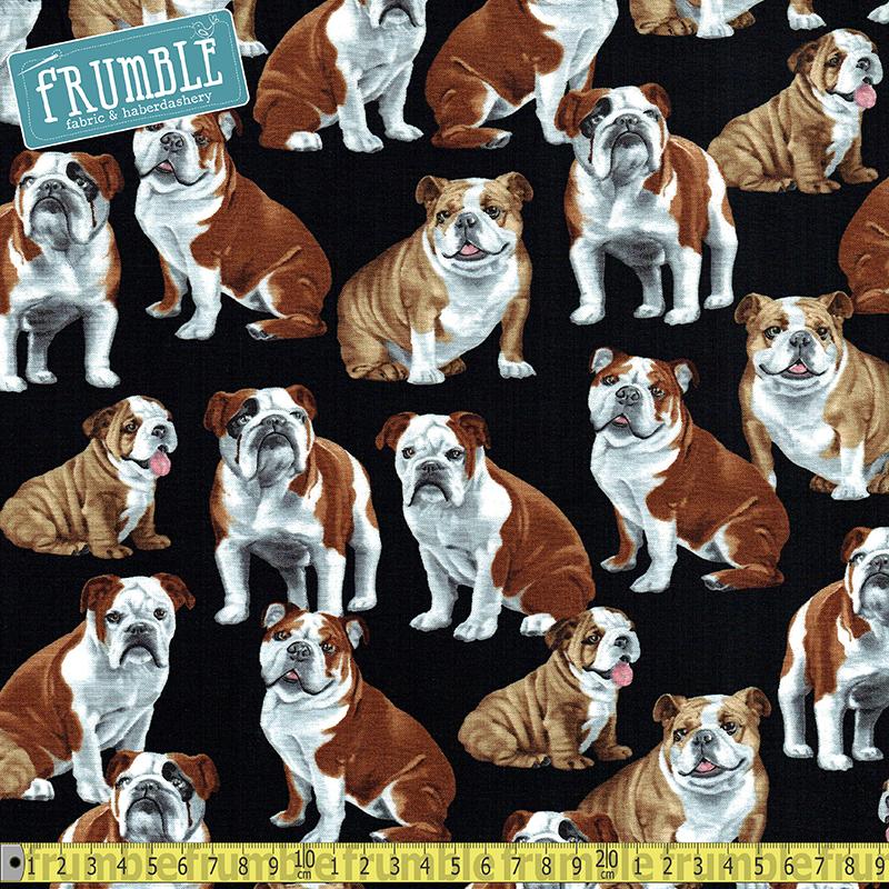 Bulldogs Black - Frumble Fabrics