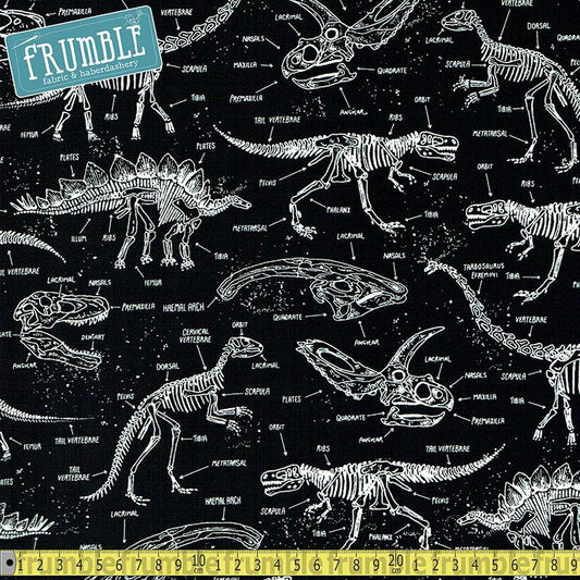 Glow-in-the-Dark Dinosaur Skeletons - Frumble Fabrics
