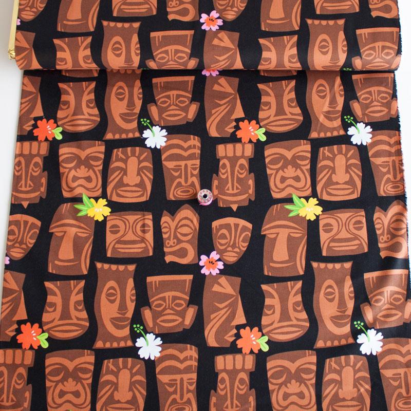 Tahiti Tiki Black - Frumble Fabrics