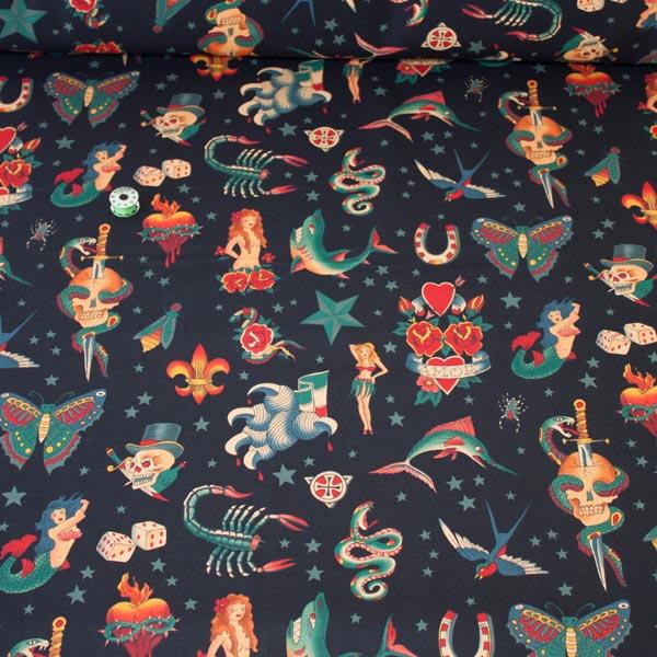 Tattoo Black - Frumble Fabrics