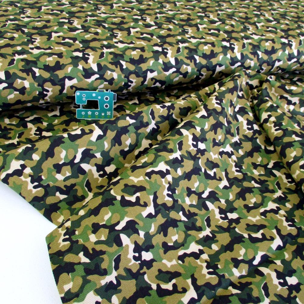 Army Camouflage - Cotton Canvas - Summer Greens Sewing and Dressmaking Fabric