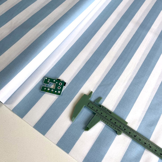 25mm Beach Stripe - Cotton Poplin - Forest Green