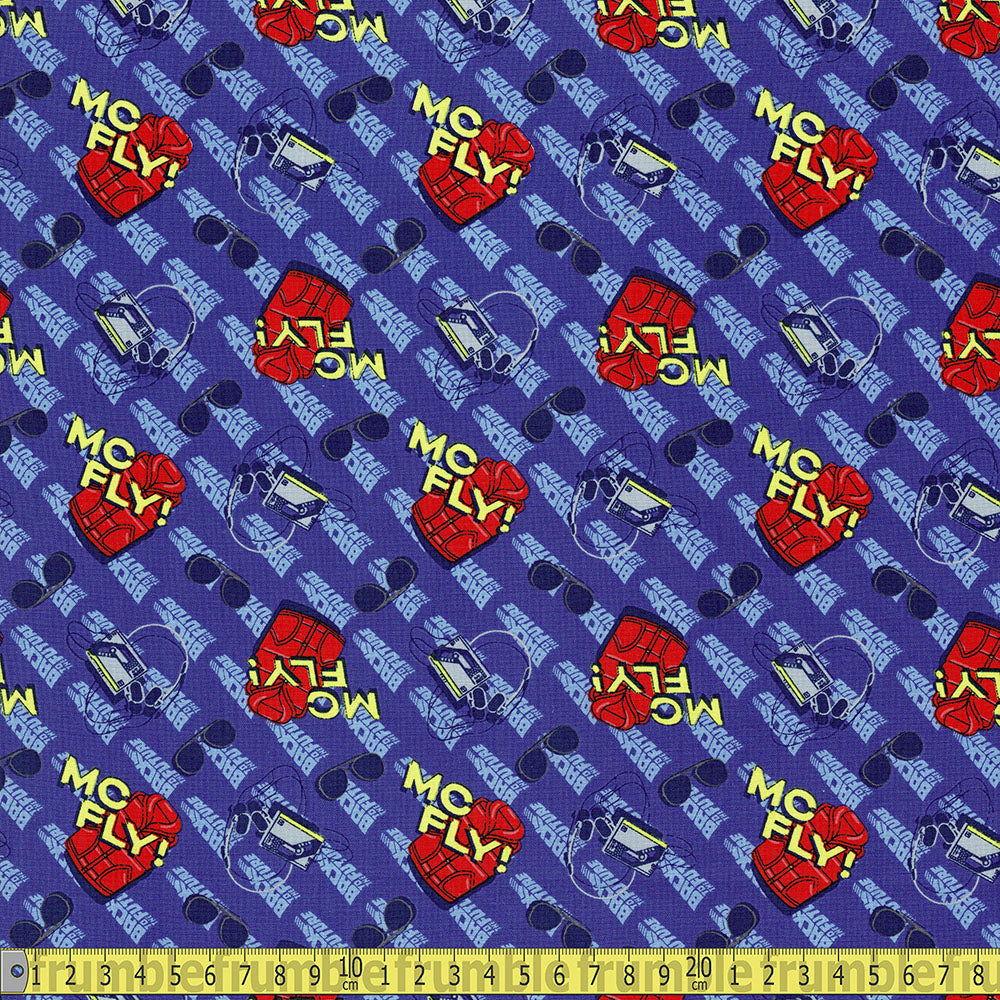 Back To The Future McFly - Korean Woven Fabric - Purple Sewing and Dressmaking Fabric