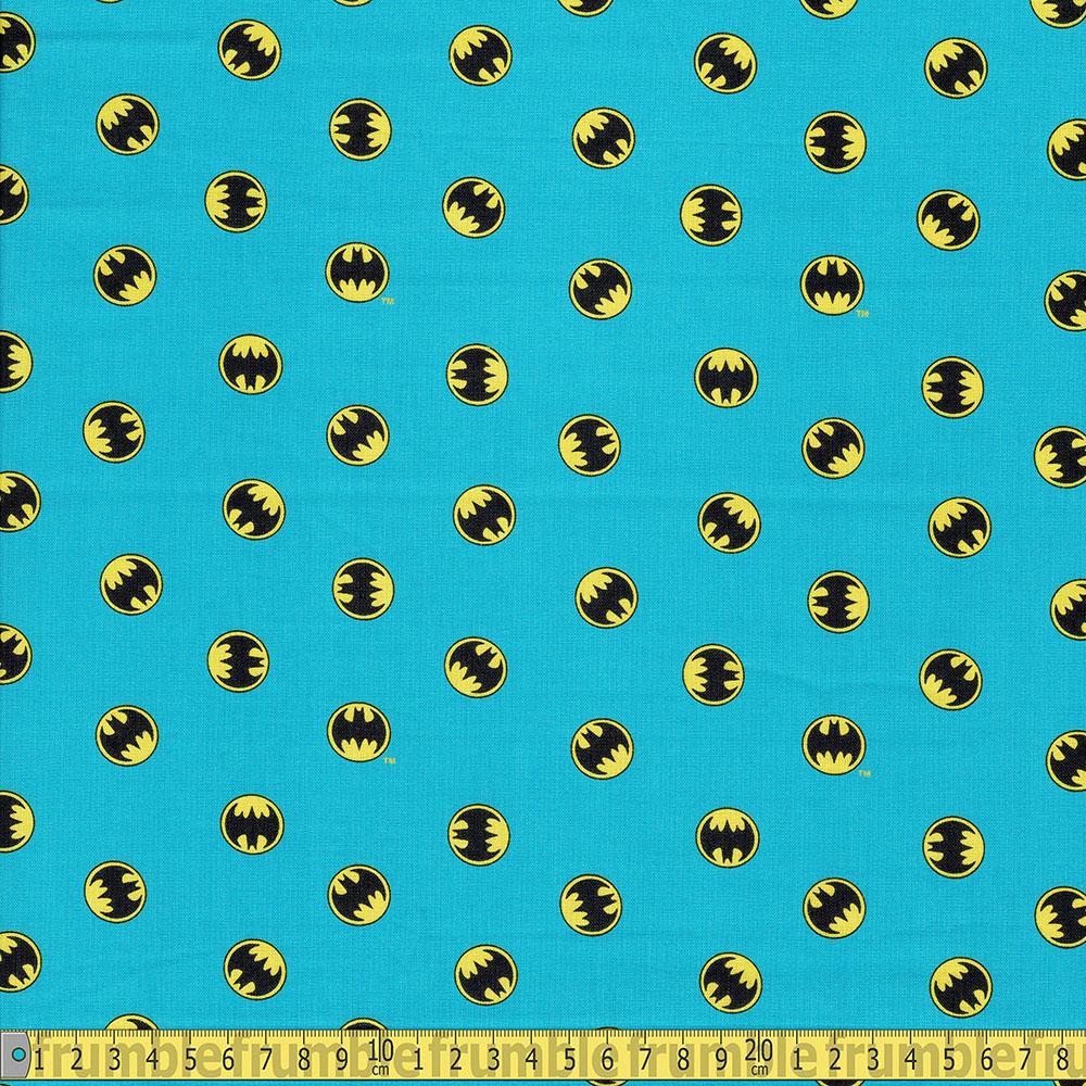 Camelot - Licensed Cottons - DC Batmam Small Logo Blue Sewing Fabric