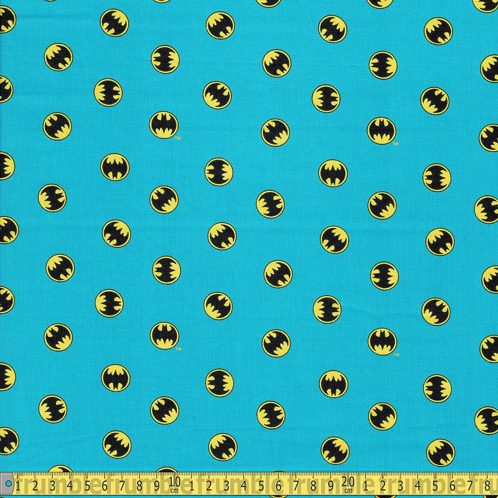 Camelot - Licensed Cottons - DC Batmam Small Logo Blue Sewing Fabric