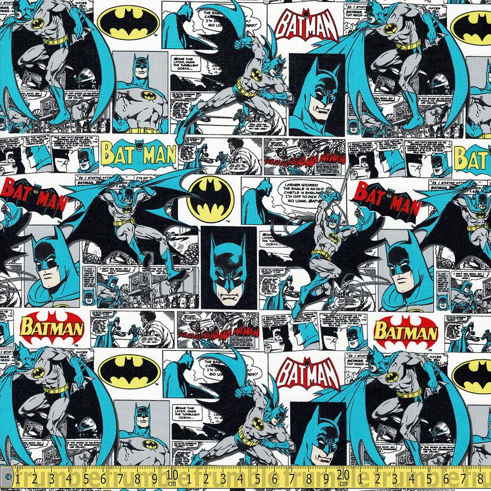 Camelot - Licensed Cottons - DC Batman Comic Strip Multi Sewing Fabric